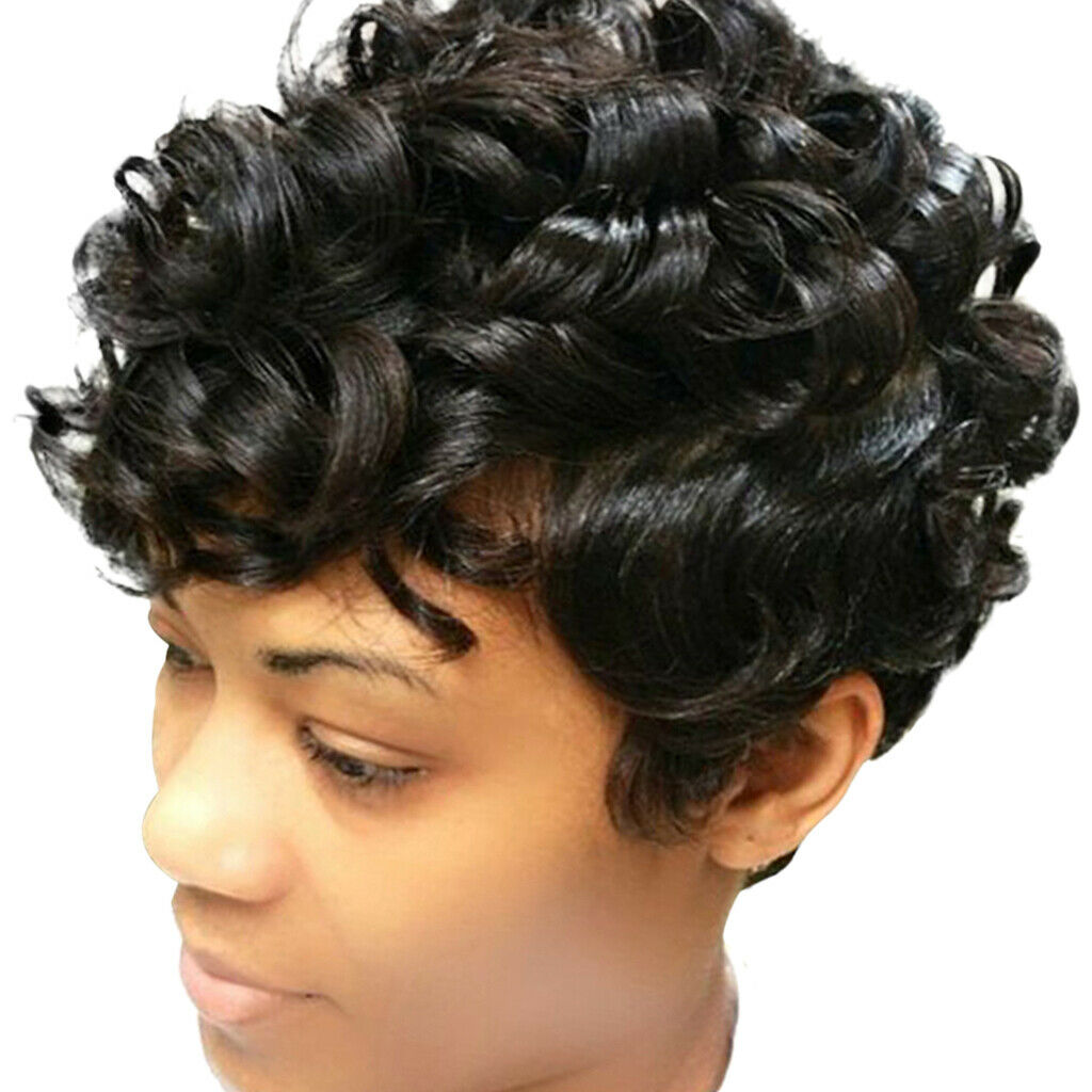 11" Short Curly Wigs for Black Women Natural Synthetic Hair