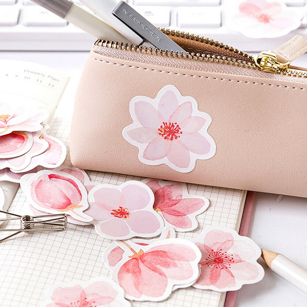 45pcs/pack Cherry Sakura Journal Stickers DIY Diary Stationery Stickers .l8