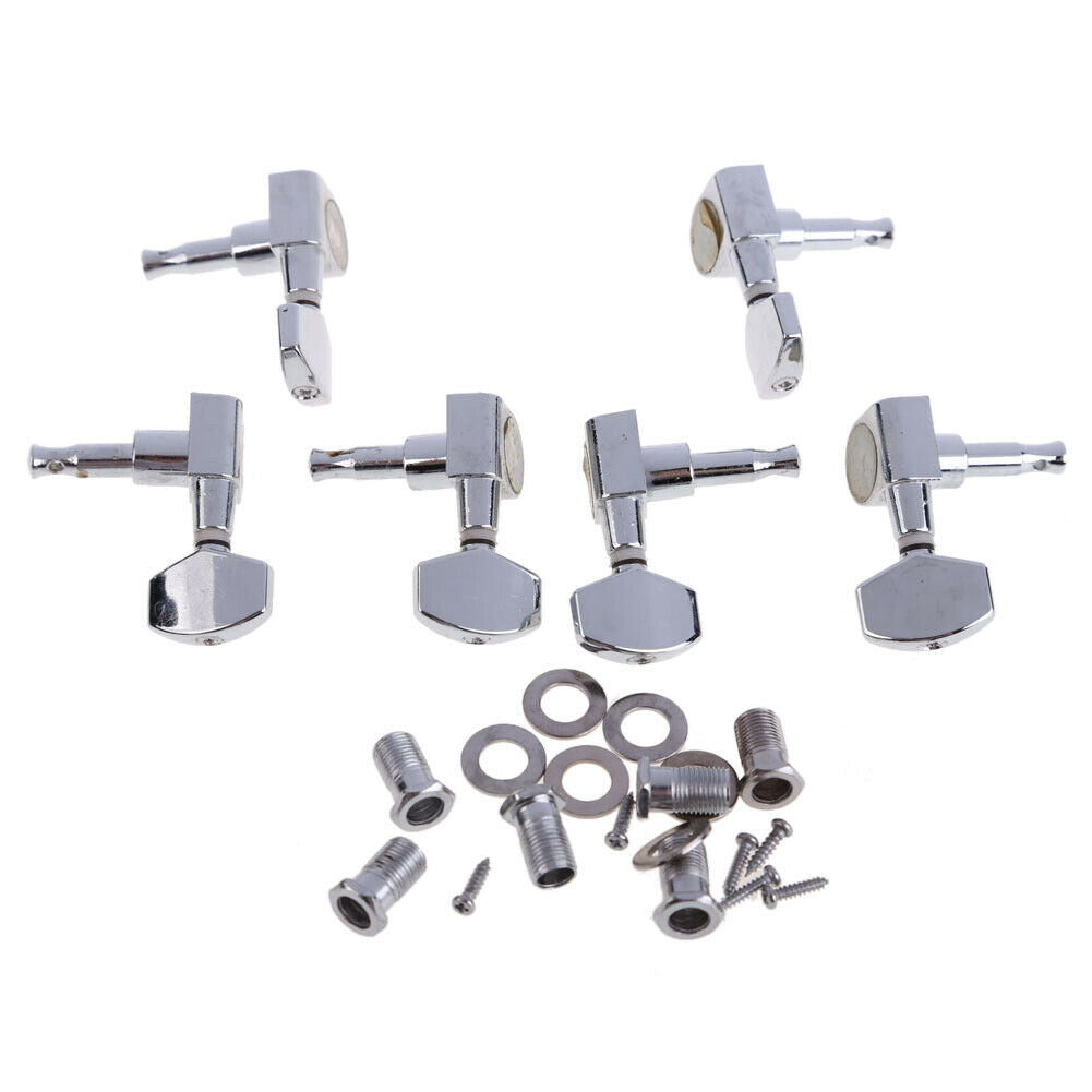6pcs Chrome Guitar String Tuning Pegs Tuners Machine Heads Acoustic Electric