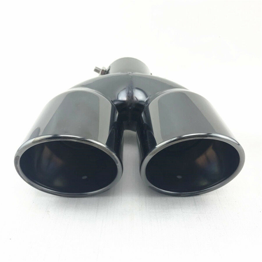 Universal Stainless Steel Round Dual Exhaust Tip 2.5" Inlet Muffler Tail Pipe