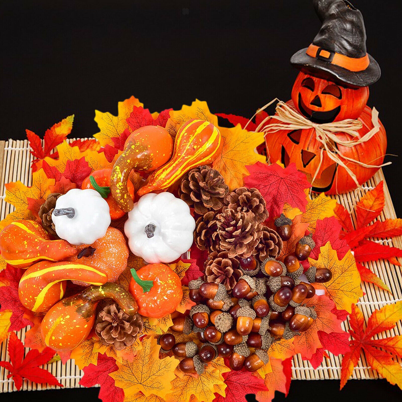 Foam Artificial Pumpkins Acorn Halloween Wedding Party Craft DIY Handwork