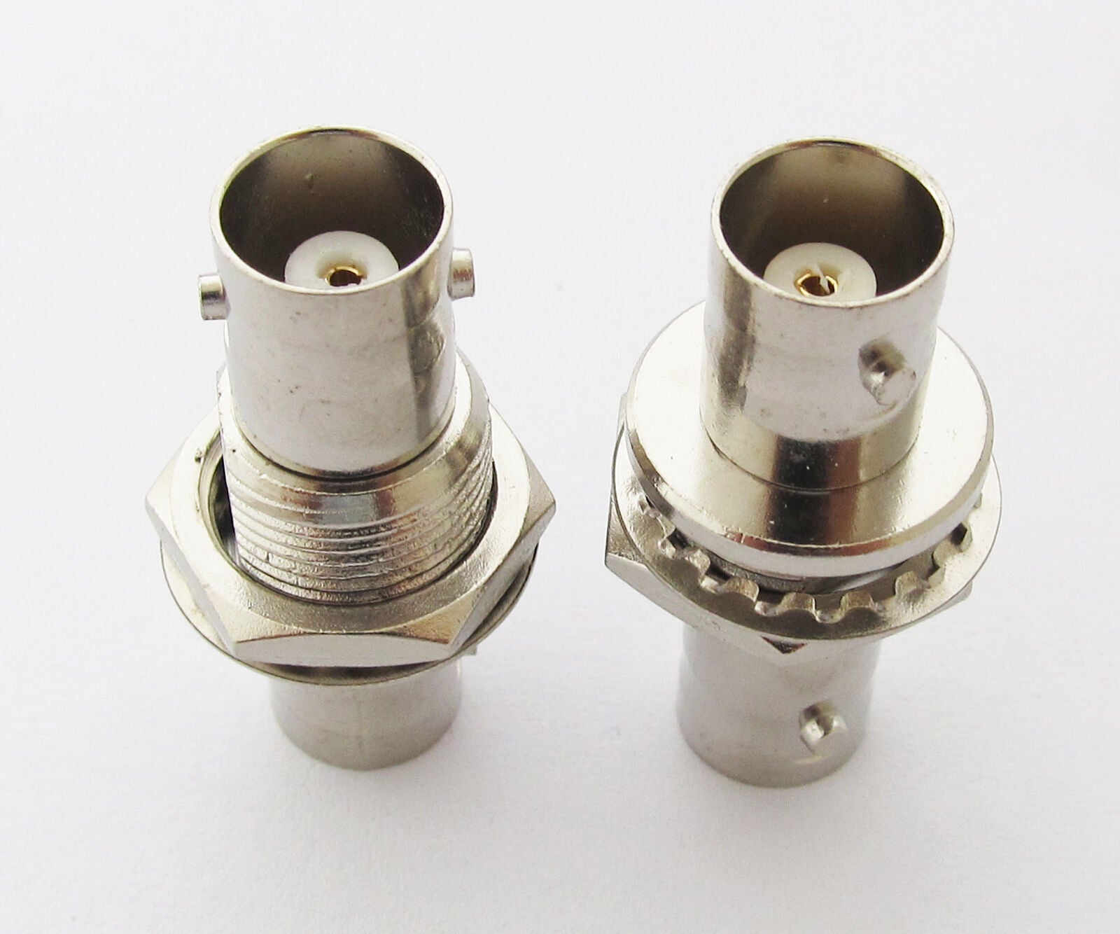 10x BNC Female Jack to BNC Female with nut bulkhead Straight Adapter Connector