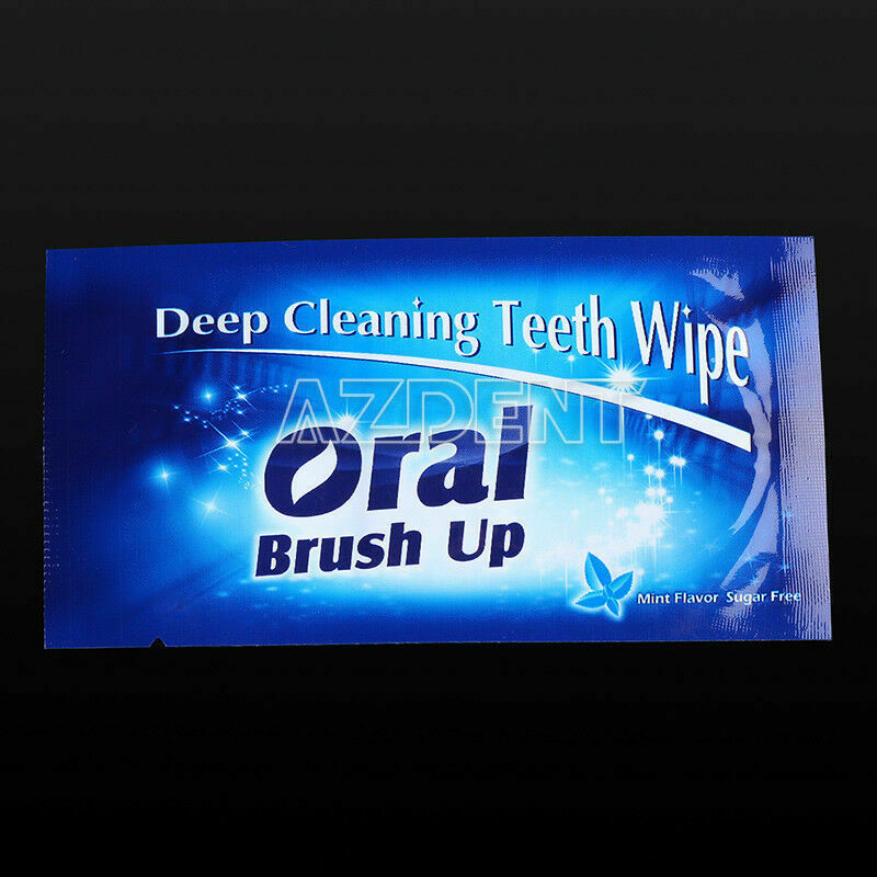 1000 Bags Dental Finger Deep Cleaning Teeth Wipe Tooth Whitening Brush Up