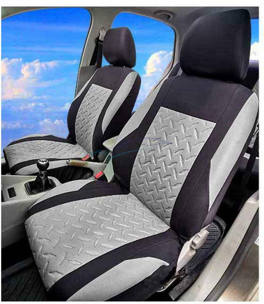 9Pieces Dirtproof Polyester Car Seat Covers For Detachable Headrest Bucket Seats