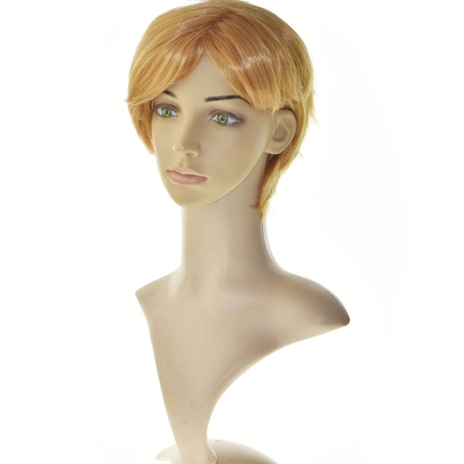 Fashion Women Ladies Short Curly Wigs Boycut Blonde Wavy Hair Synthetic