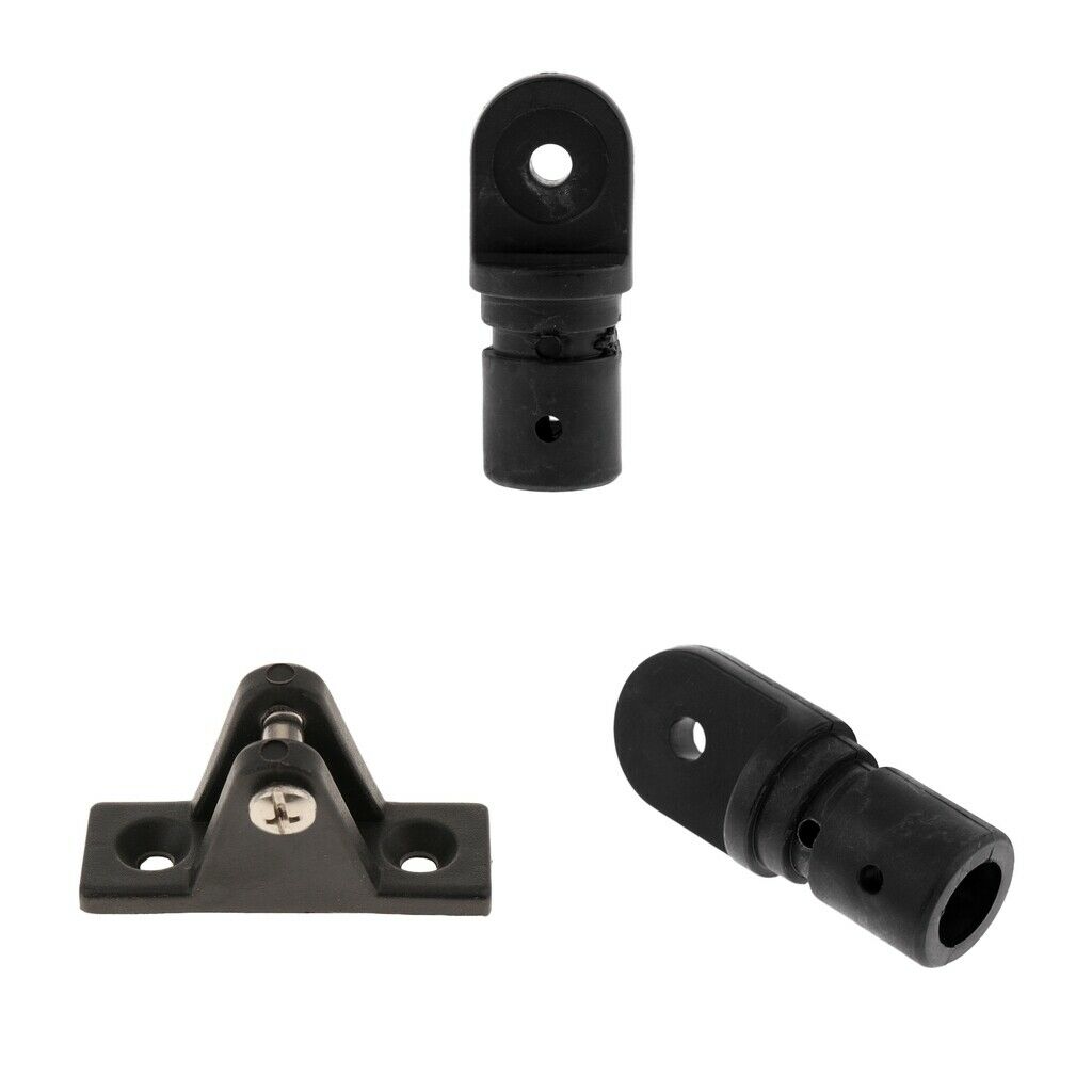 Marine Boat Deck Hinge & Bimini Top Cover Fitting 22mm Insert Tube Eye End