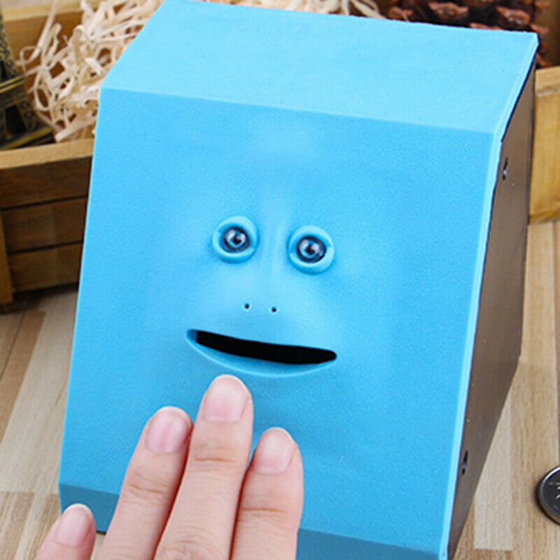 HOT Face Bank Coin Automatic Eating Savings Bank For Children Toys Gifts STOCK