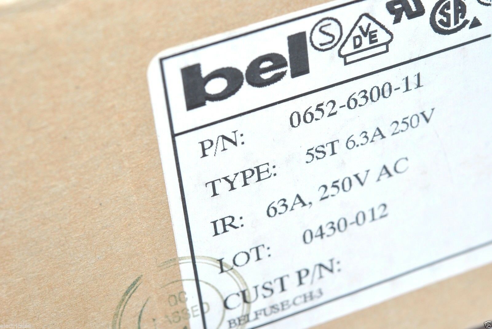 2pcs - BEL 6.3A 250V 5x20mm 5ST series T Slow Blow  Glass Fuse - Time-lag