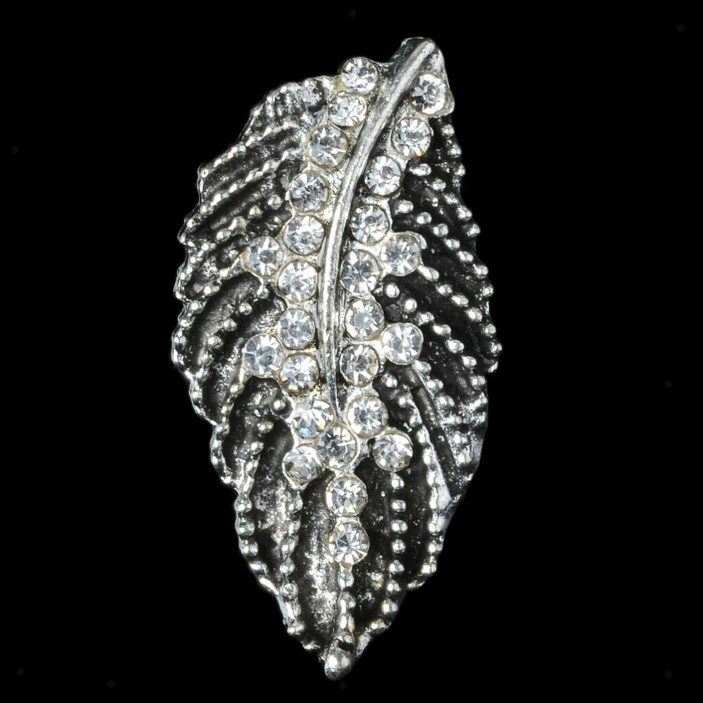 10pcs Flatback Crystal Rhinestone Leaf Wedding Decor Buttons Embellishments