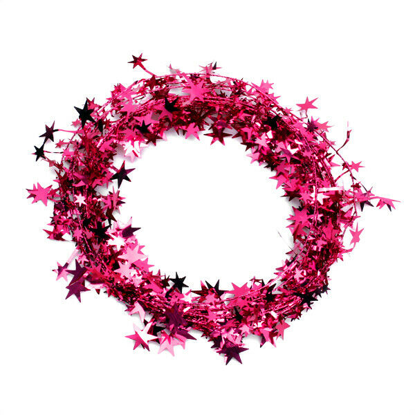 19.5 Feet Decorative Iron Wire Garland Stars Tinsel Garlands Christmas
