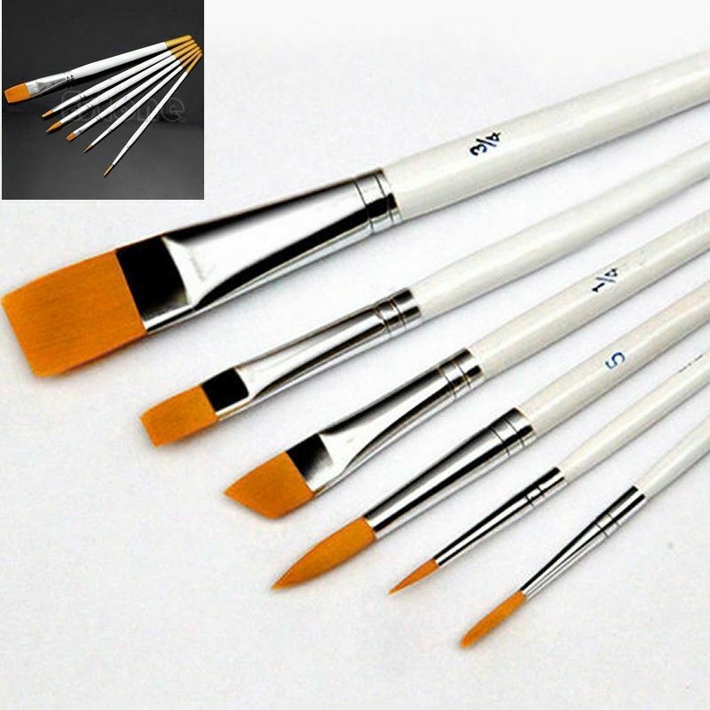 6Pc/Set Art Painting Brushes Acrylic Oil Watercolor Artist Paint Brush DulcetNew