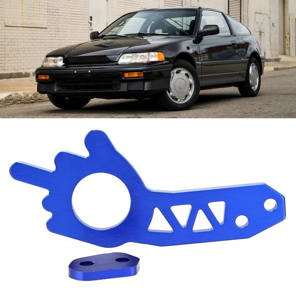 Universal Car Aluminium Alloy Front Rear Trailer Towing Hook Ring Set Blue new