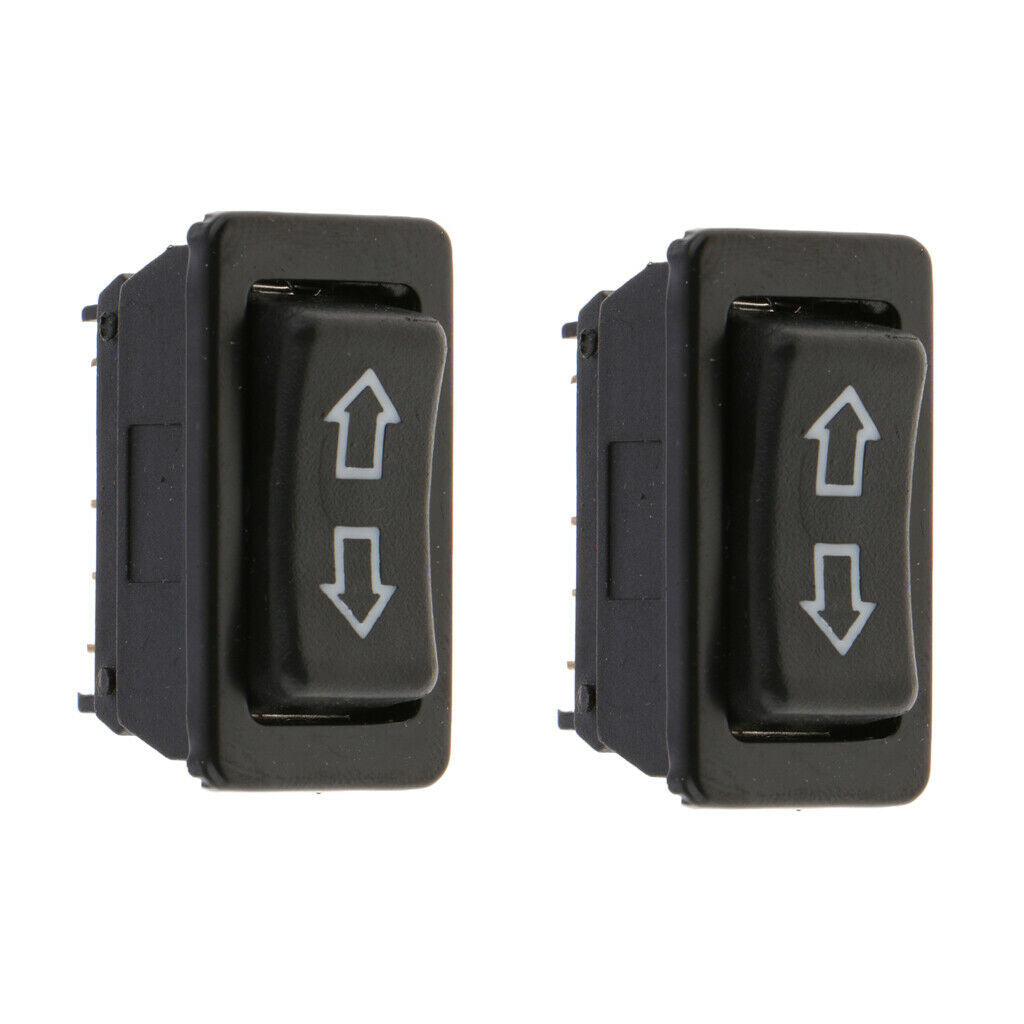2pcs 5 Pin ON/Off Rocker Switch Holder for Automotive Car Power Window, Green