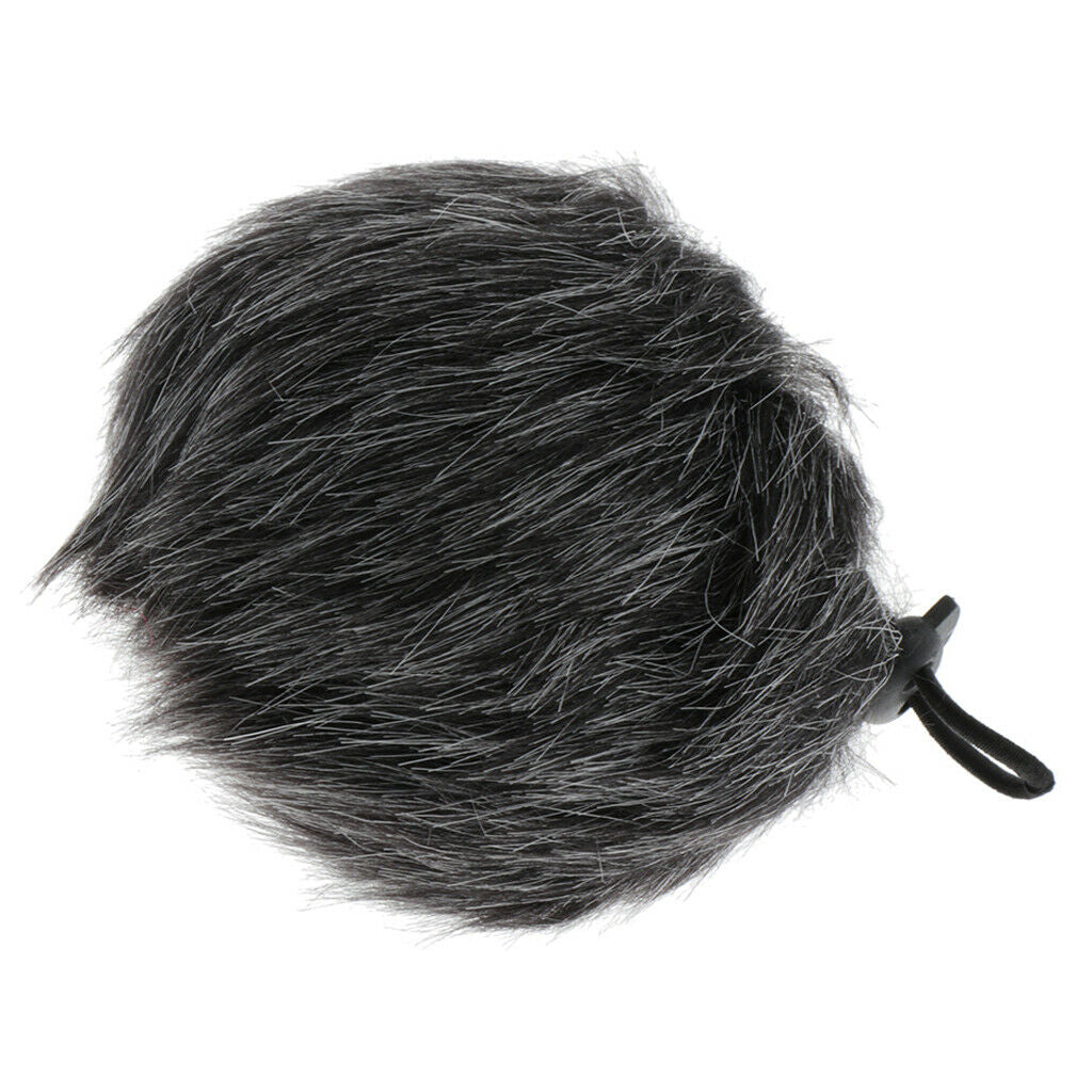 Handheld Microphone Furry Cover Windscreen Artificial Fur Muff Wind Cover