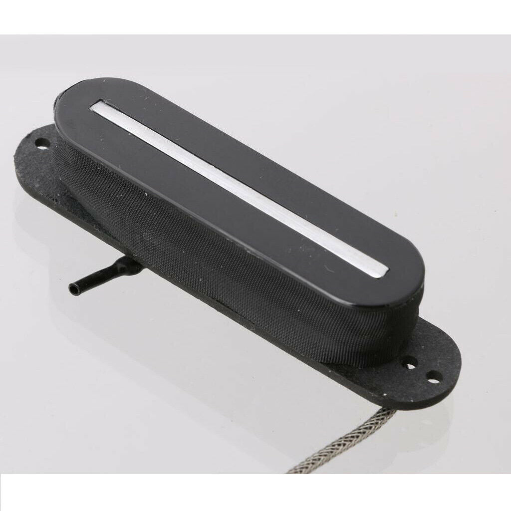 2x Guitar Bridge Rail Pickups Single Coil Replacements Accessory Black