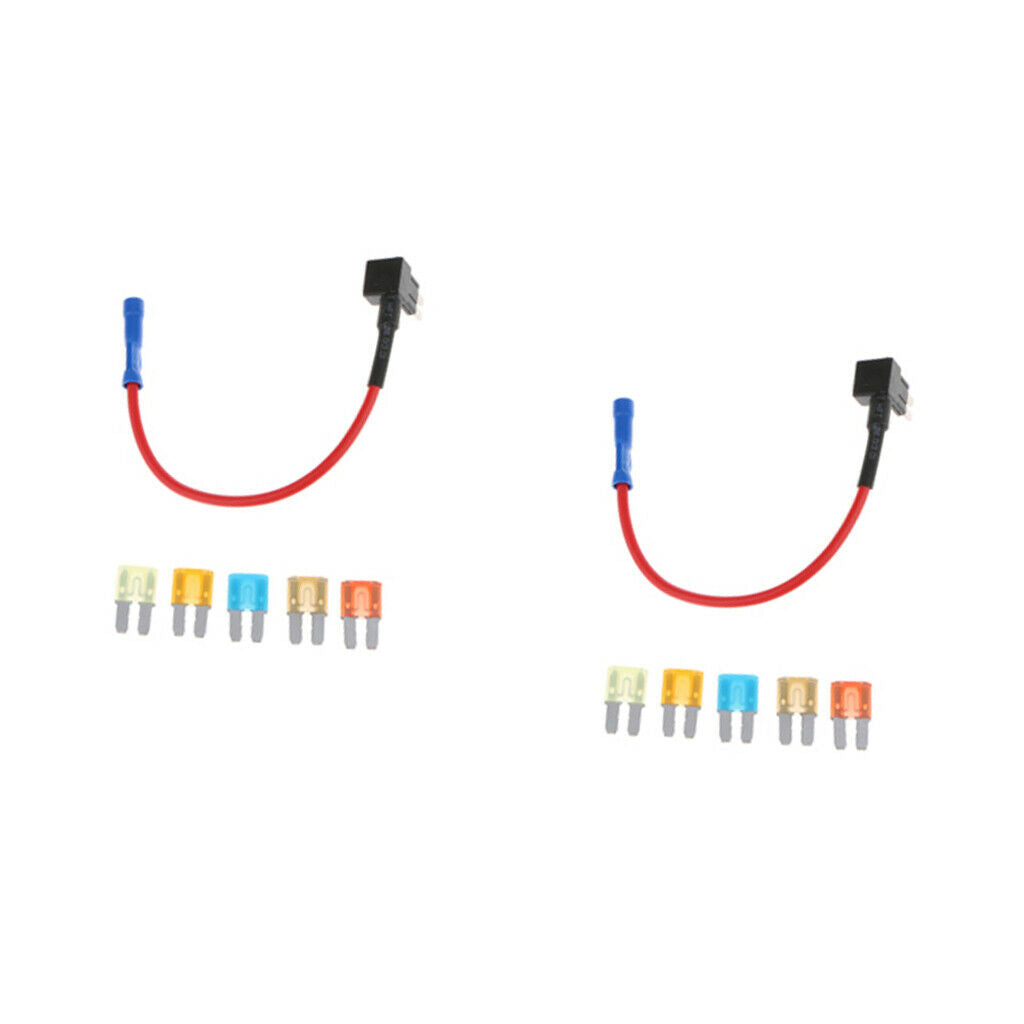 10 Pieces 5A 7.5A 10A 15A 20A Fuse with Add-A-Circuit Fuse TAP Block Holders