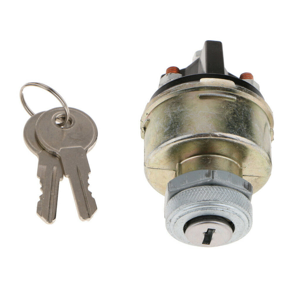 Universal Car Ignition Key Starter Switch Lock Cylinder 2 Position W/ 2 Key