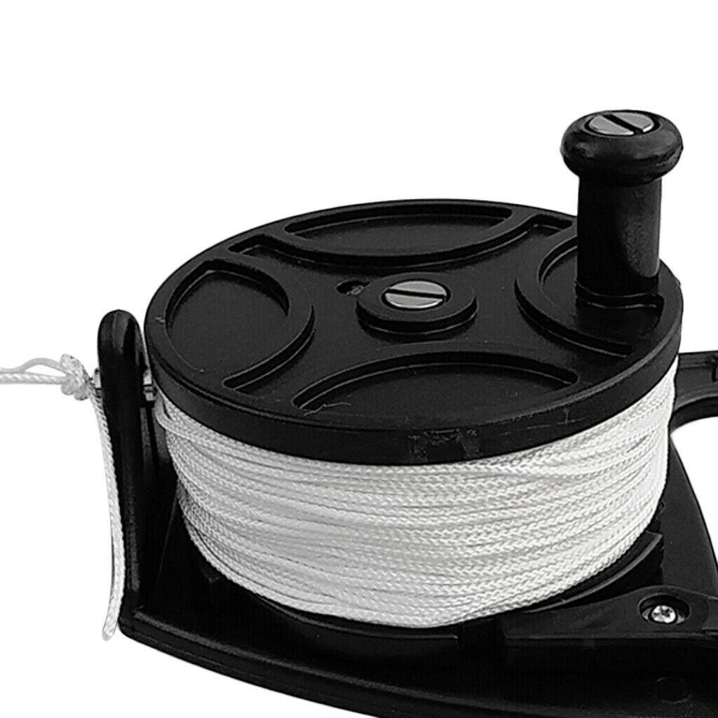 Diving SMB Dive Reel Kayak Anchor & Handle Assy, 150ft White Line, Thumb Stopper