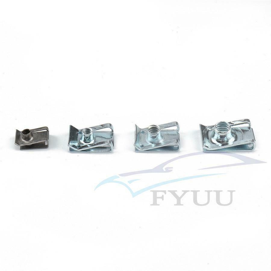 100pcs U-type Clip Car Fairing Bodywork Panel U Nuts Speed Fasteners M4 M5 M6 M8