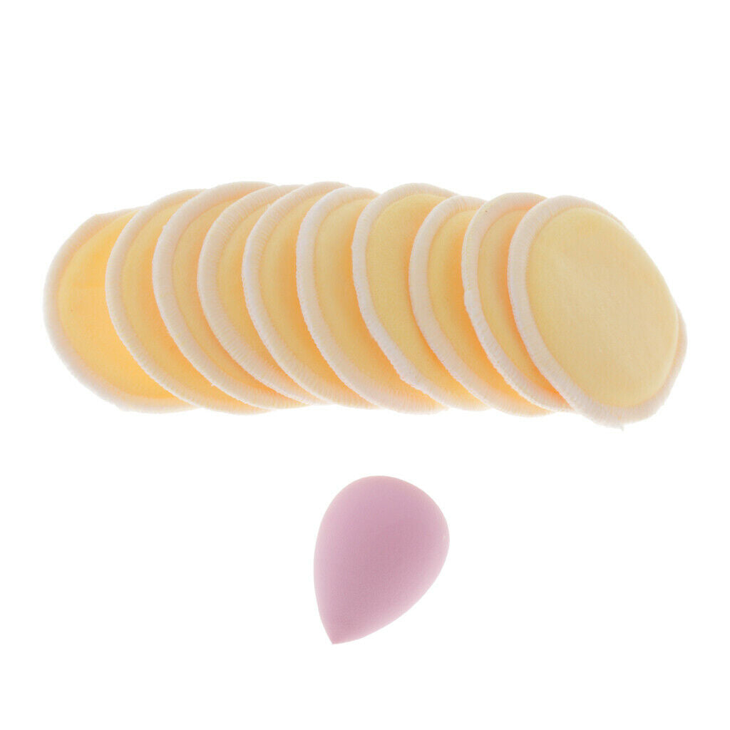 Reusable Washable Facial Exfoliating Puffs Makeup Remover Cotton Pads Yellow