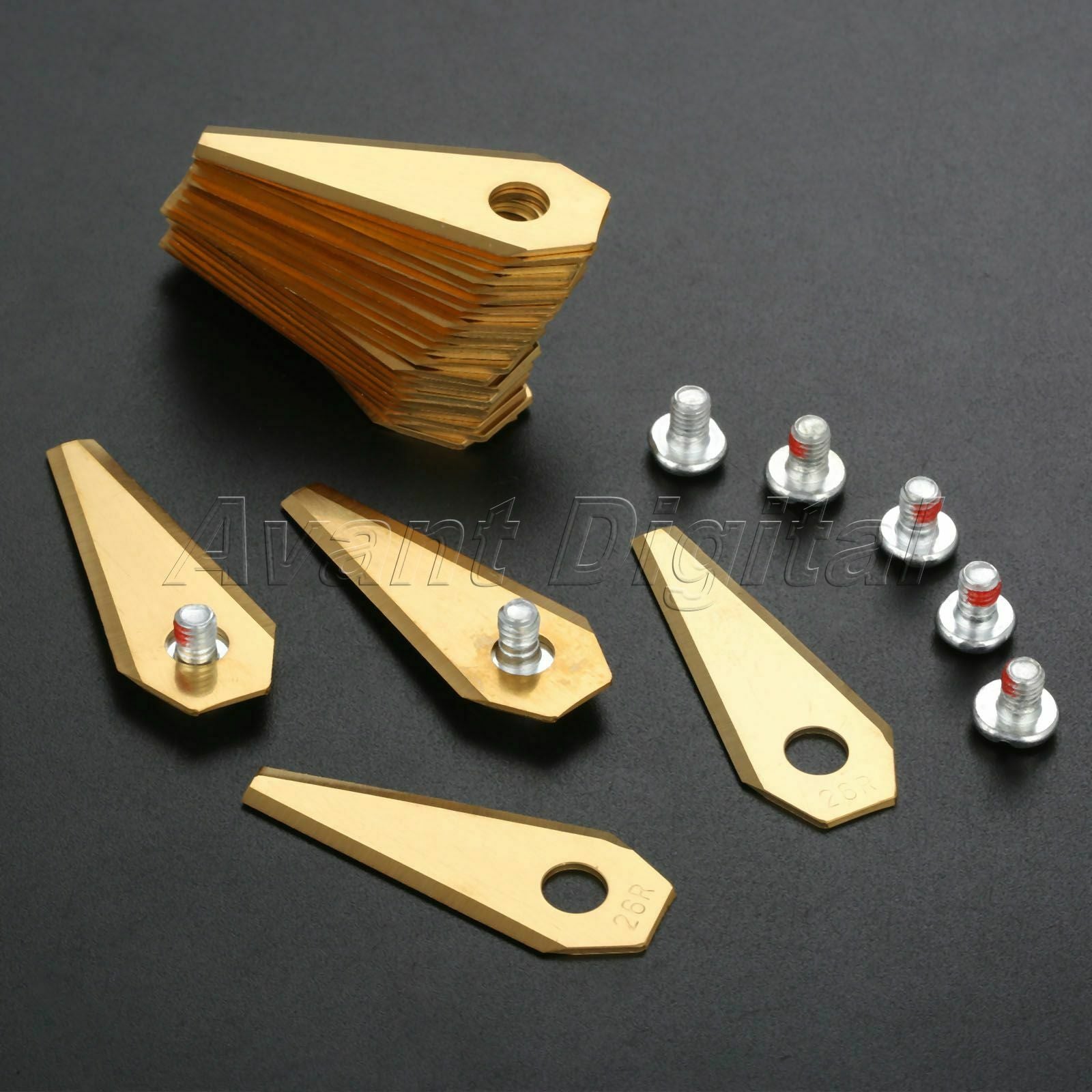 30Pcs Lawnmower Titanium Coated Blade Spare Parts For Bosch Indego Robotic Mower