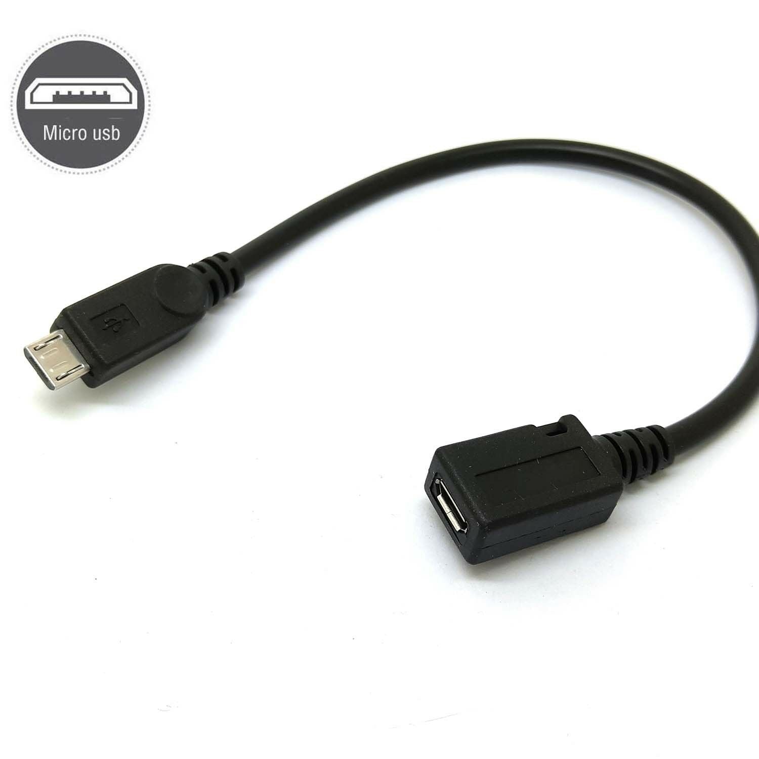 USB Micro 5P Female Male Up  Extension Cable Adapter powe data sync KD