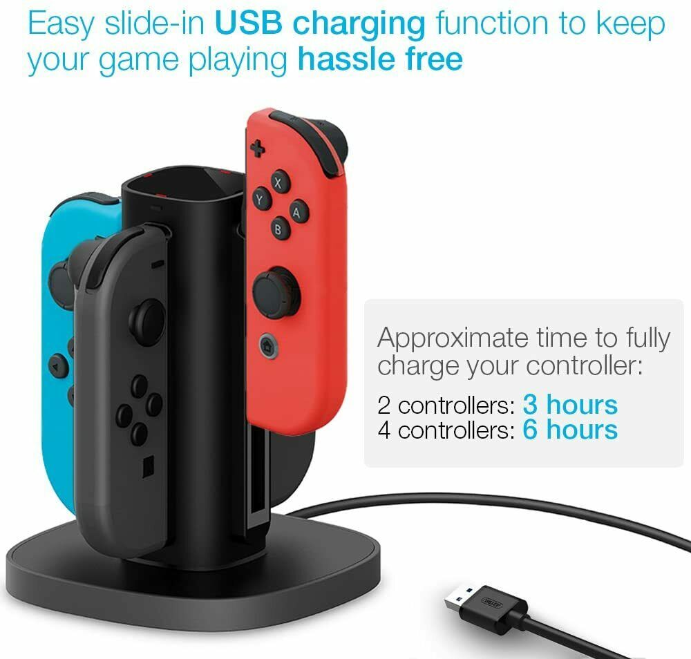 Charger Stand for Nintendo Switch Joy Con Controllers Charging Dock