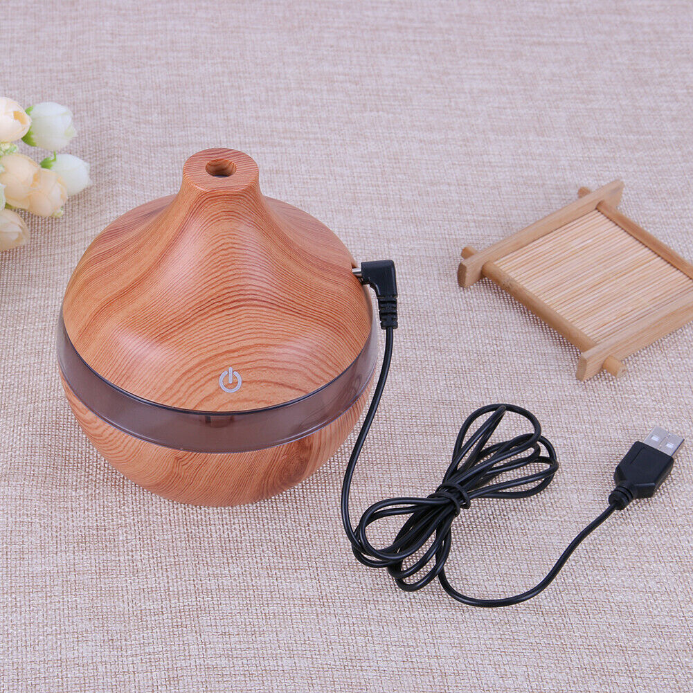 USB 300ml LED Ultrasonic Aroma Diffuser Essential Oil Humidifier Air Purifier