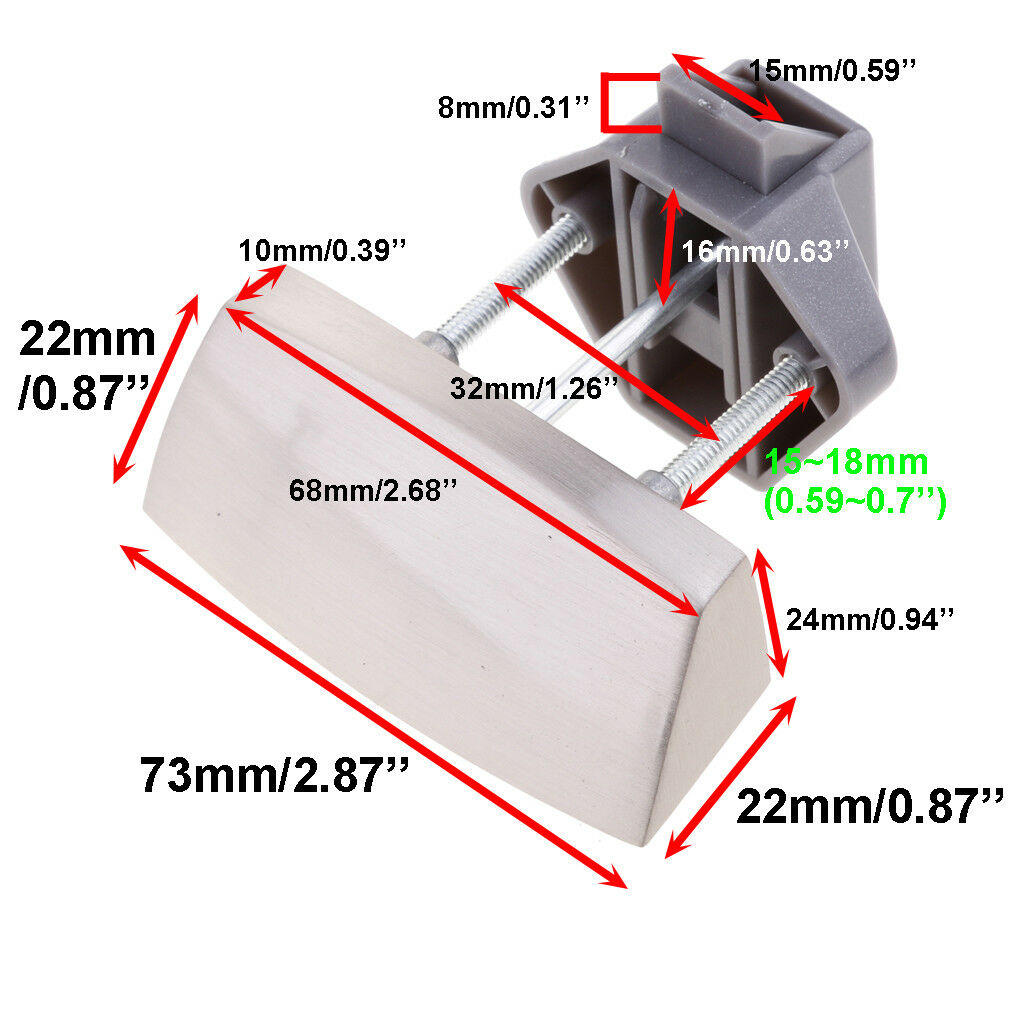 Home Motorhome Caravan Furniture Drawer Cabinet Cupboard Lock Handle Nickel