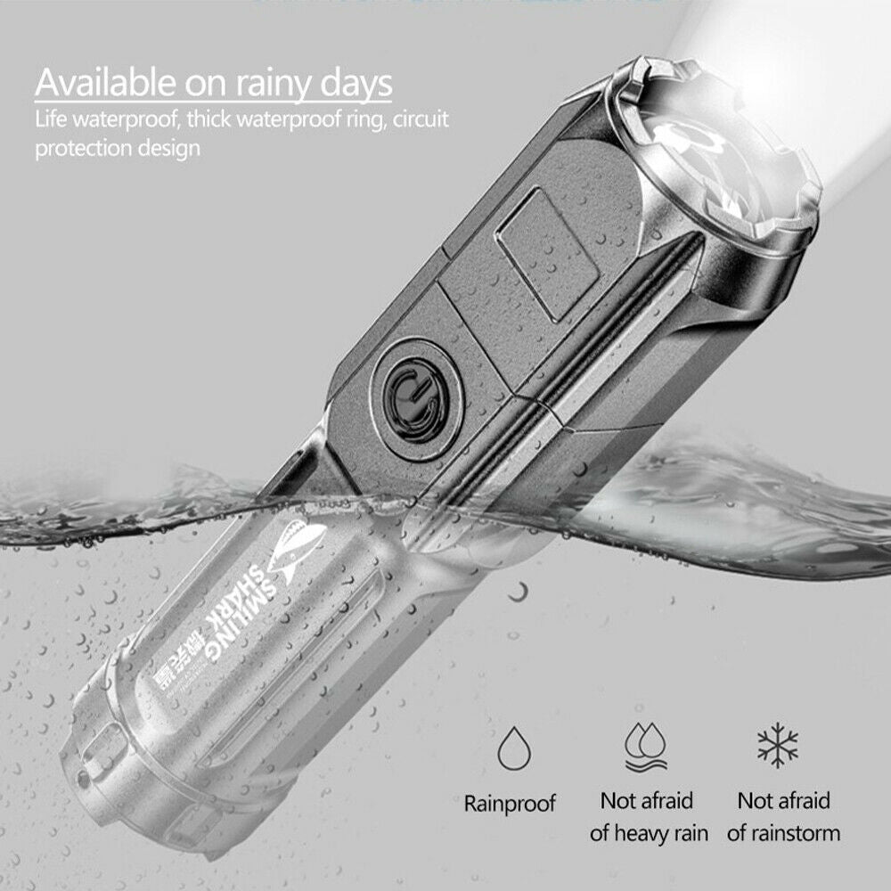 Portable Super Bright Torch Led Flashlight Rechargeable Zoomable light Camping