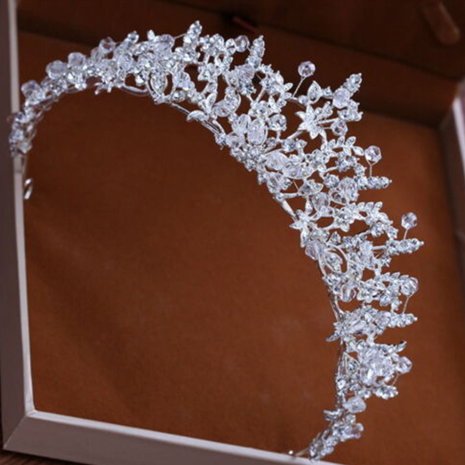 6cm High Little Flower Crystal Wedding Bridal Party Pageant Prom Tiara Crown