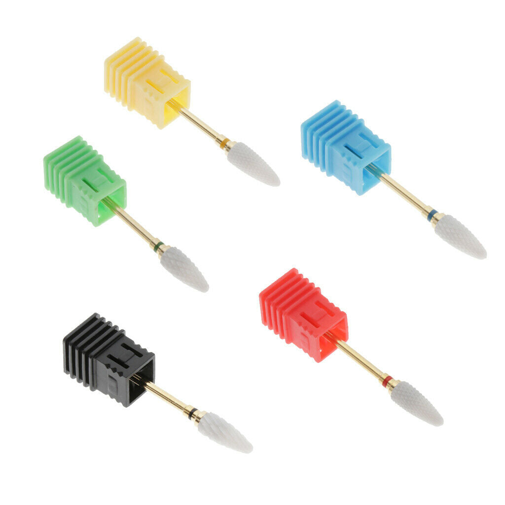 5 lot 2.35mm Nail Art Cuticle Clean Drill Bit Set DIY Files Buffing Bits