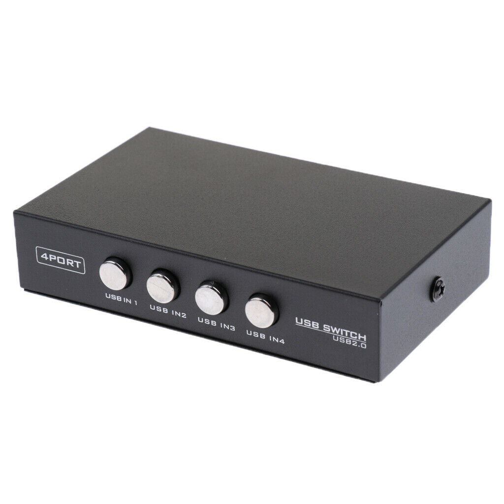 USB 2.0 Sharing Switch 4Port USB Peripheral Switcher Adapter Box Hubs   out