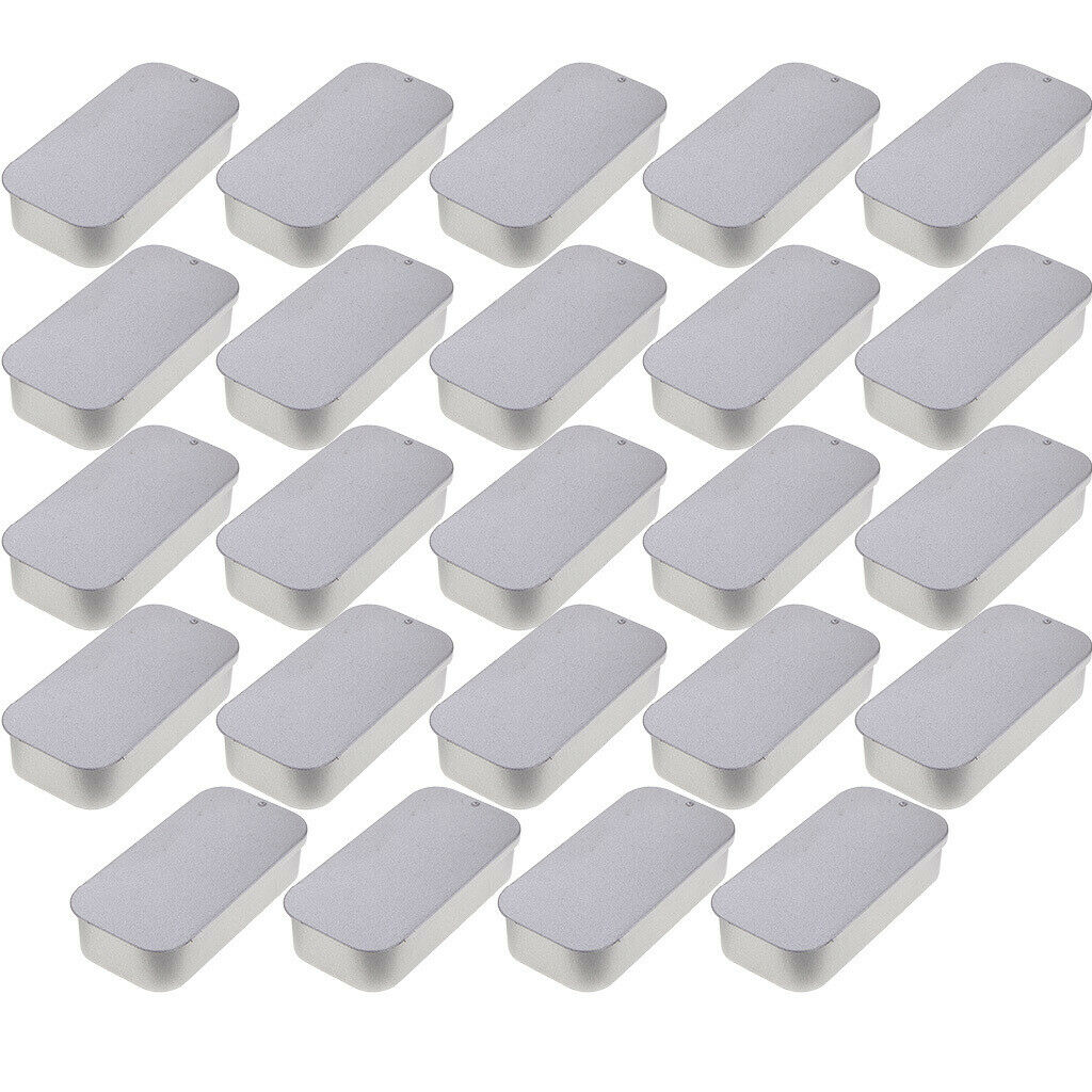 24Pcs Slide Top Tin Empty Box Cake Chocolate Candy Soap Storage Organizer