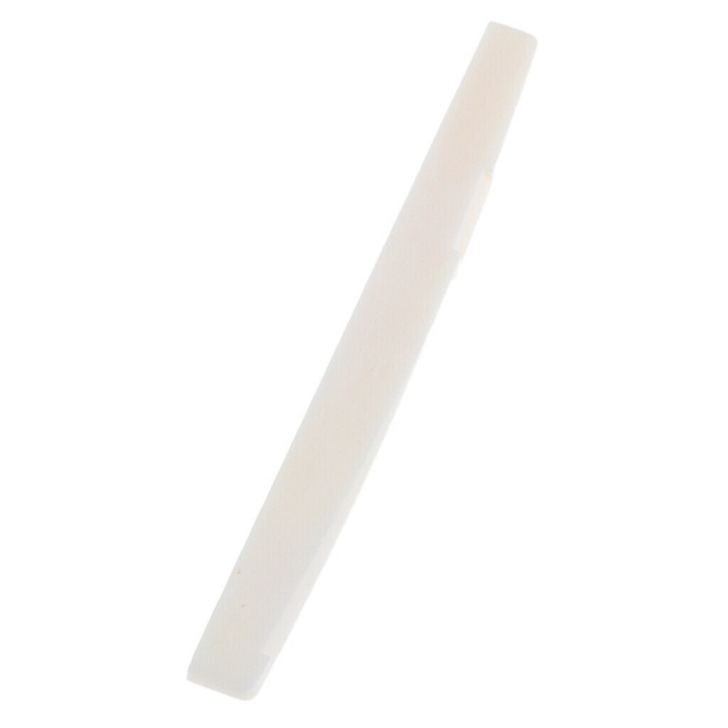 2Pcs Guitar Bone Bridge Saddle and Nut Real Cattle Bone Folk Guitar Replacement