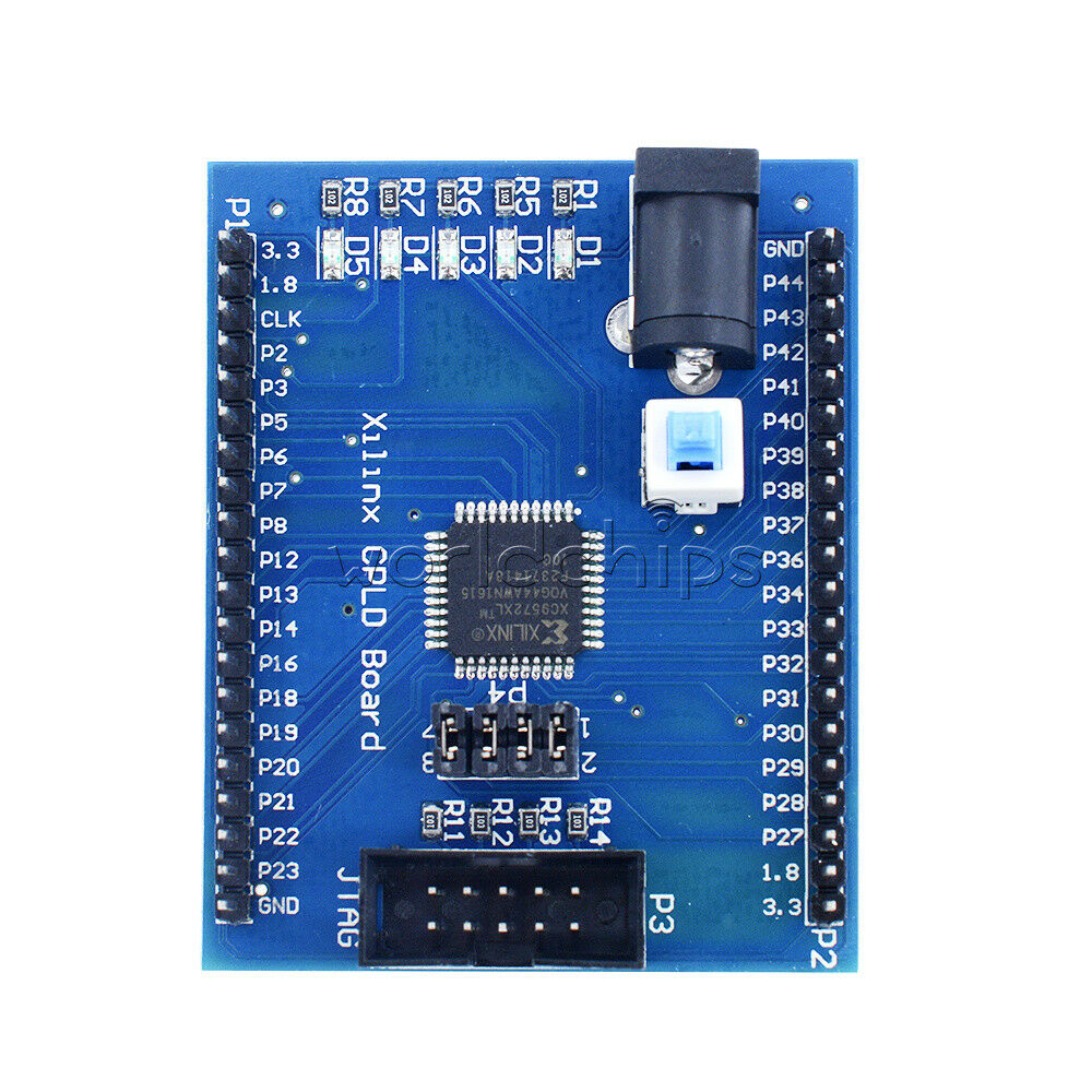 Xilinx XC9572XL CPLD AMS Development Learning Test Board+4 Programm LED