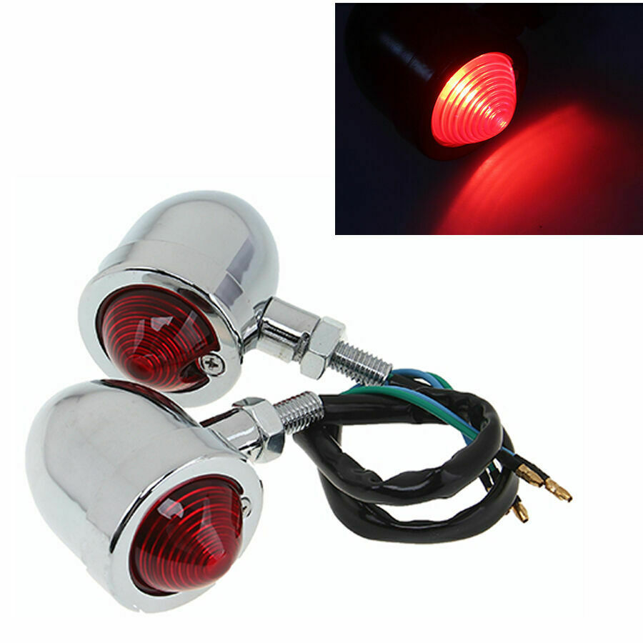 Motorcycle Turn Signal Indicator Lights ABS Plastic Sliver Universal 10mm Bolt