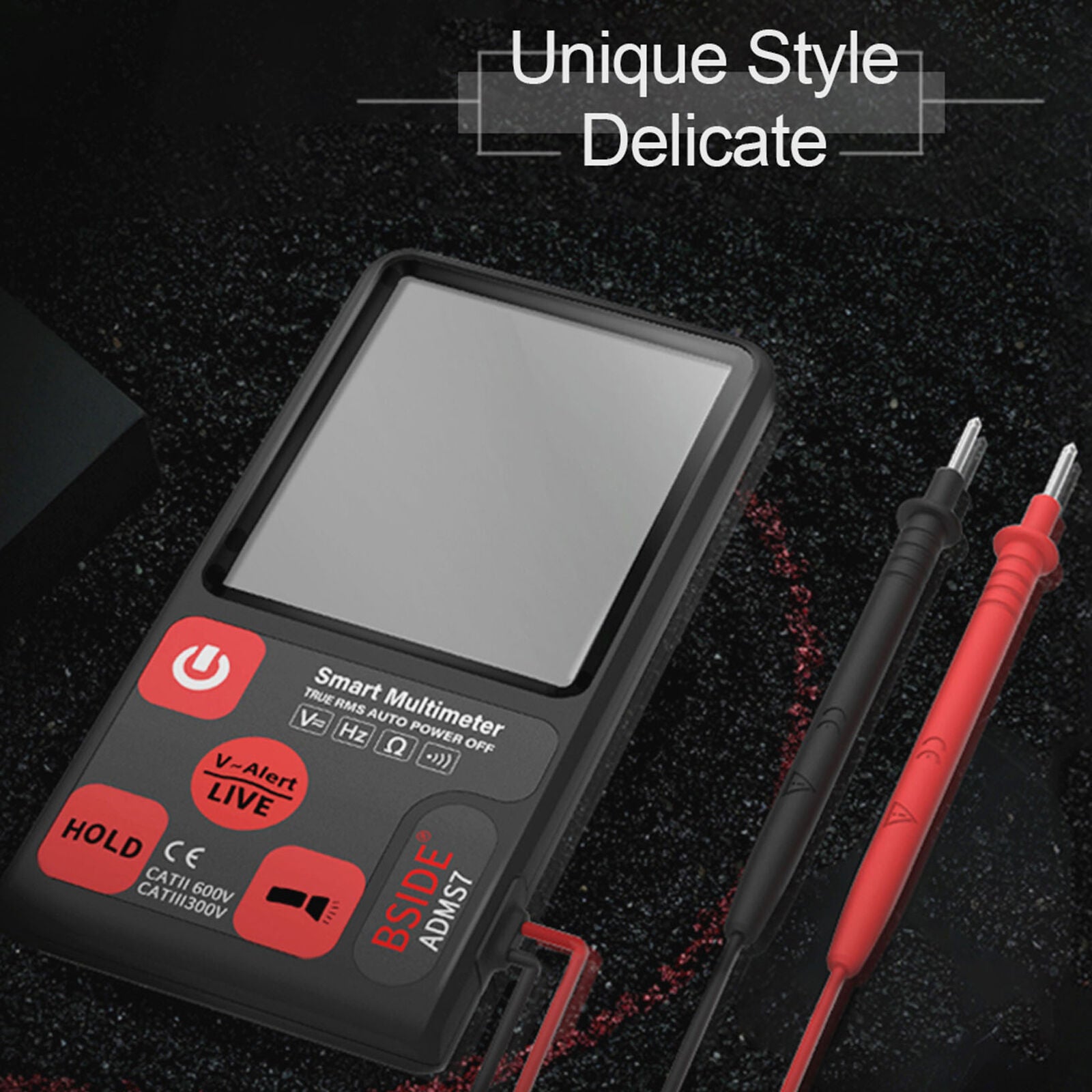 AC/DC LCD Digital Smart Multimeter True RMS Auto Measuring Volt Ammeter Tester