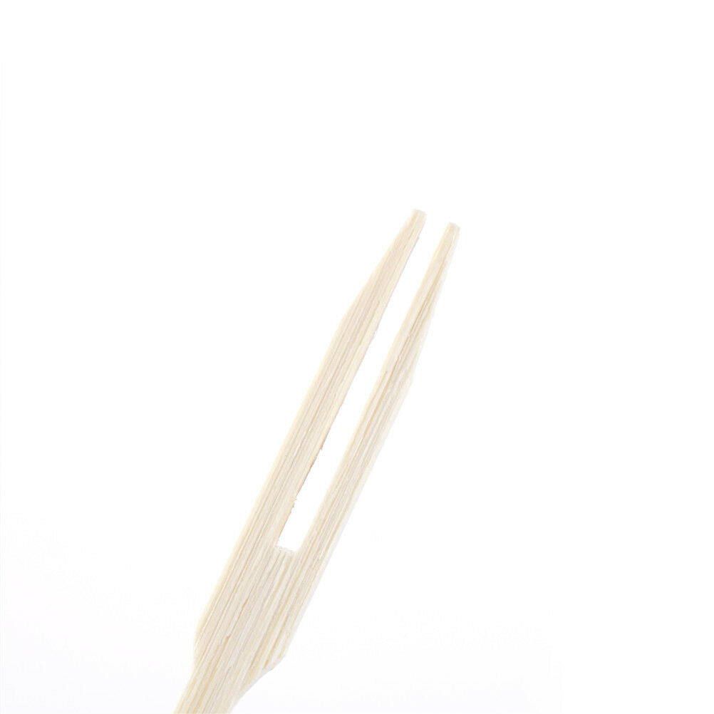 80Pcs Bamboo Disposable Wooden Fruit Fork Dessert Forks Tableware Party D.l8