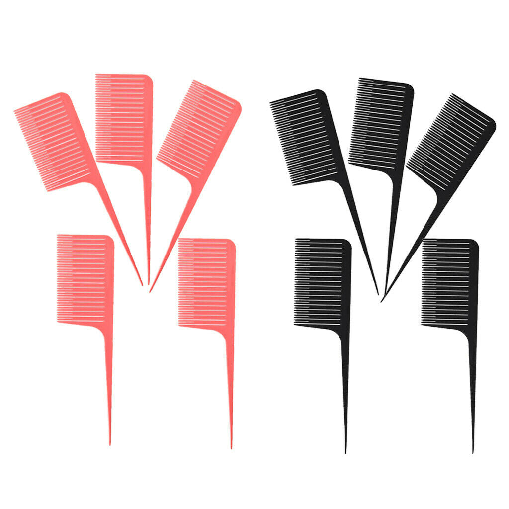 10x Women Barber Professional Plastic Weaving Highlighting Foiling Hair Comb