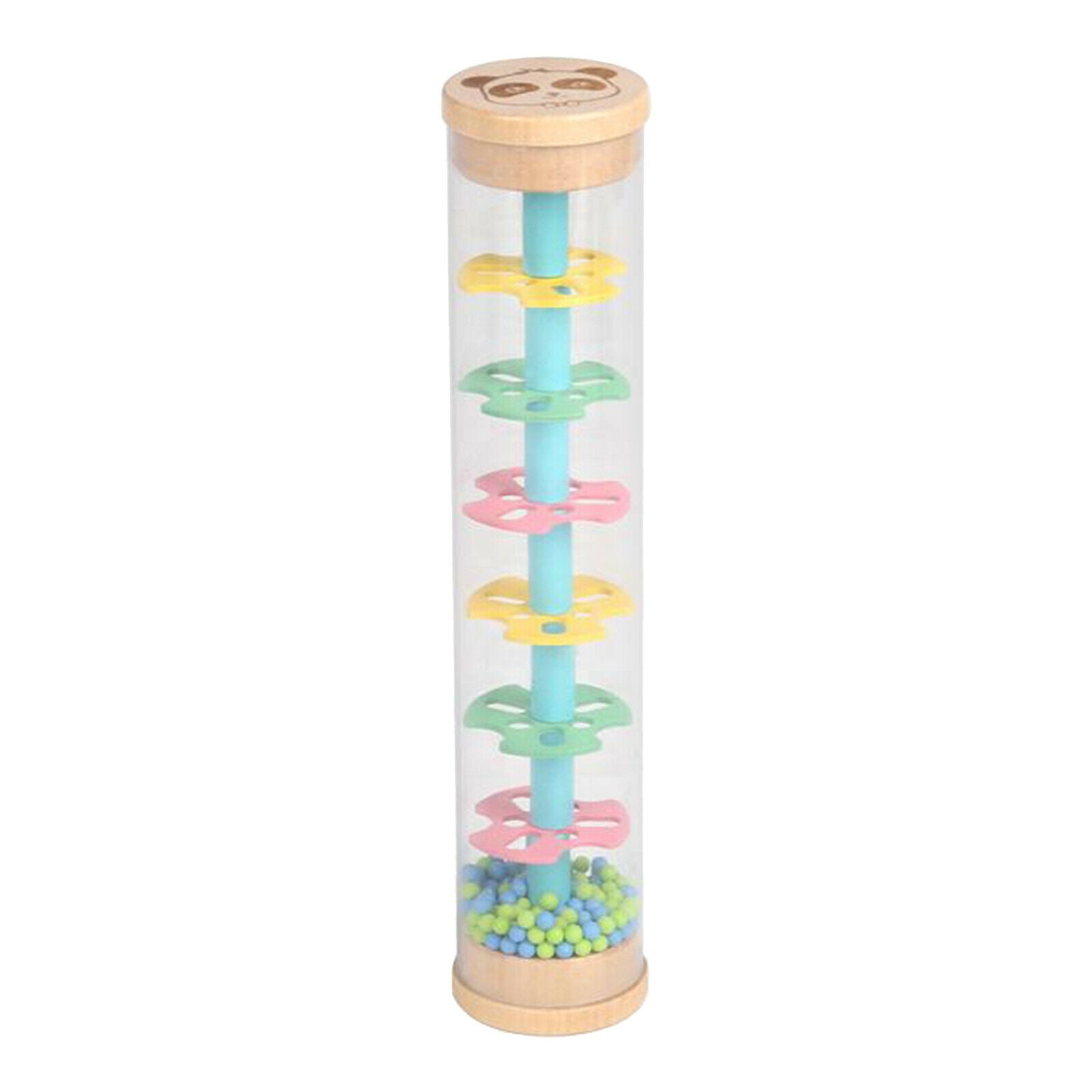 Montessori Puzzle Wooden Shake & Rattle Raindrop Sound Rain Maker Sensory Toys