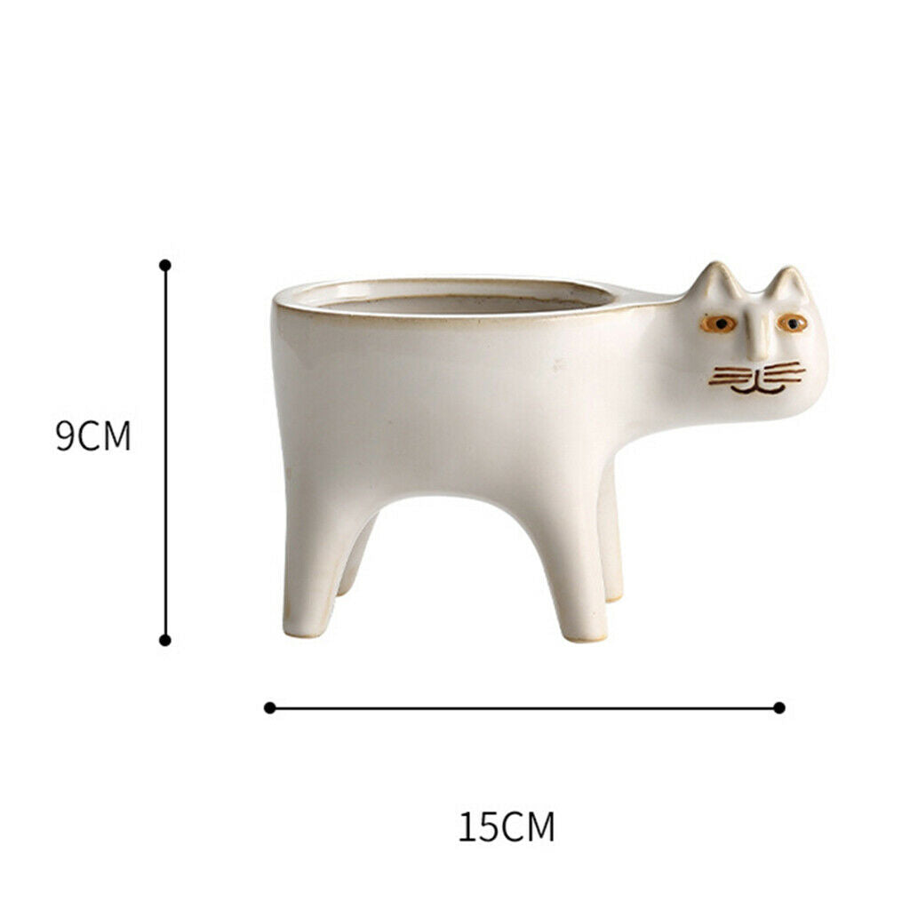 2x Creative Glaze Ceramic Flower Pot Micro Landscape Succulent Plant Pots Flower