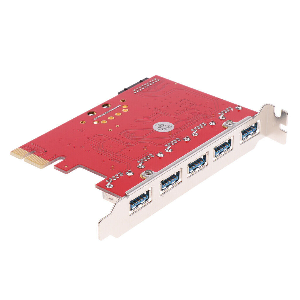 5 Ports PCI-E to USB 3.0 HUB   Expansion Card Adapter 5 Gbps Speed