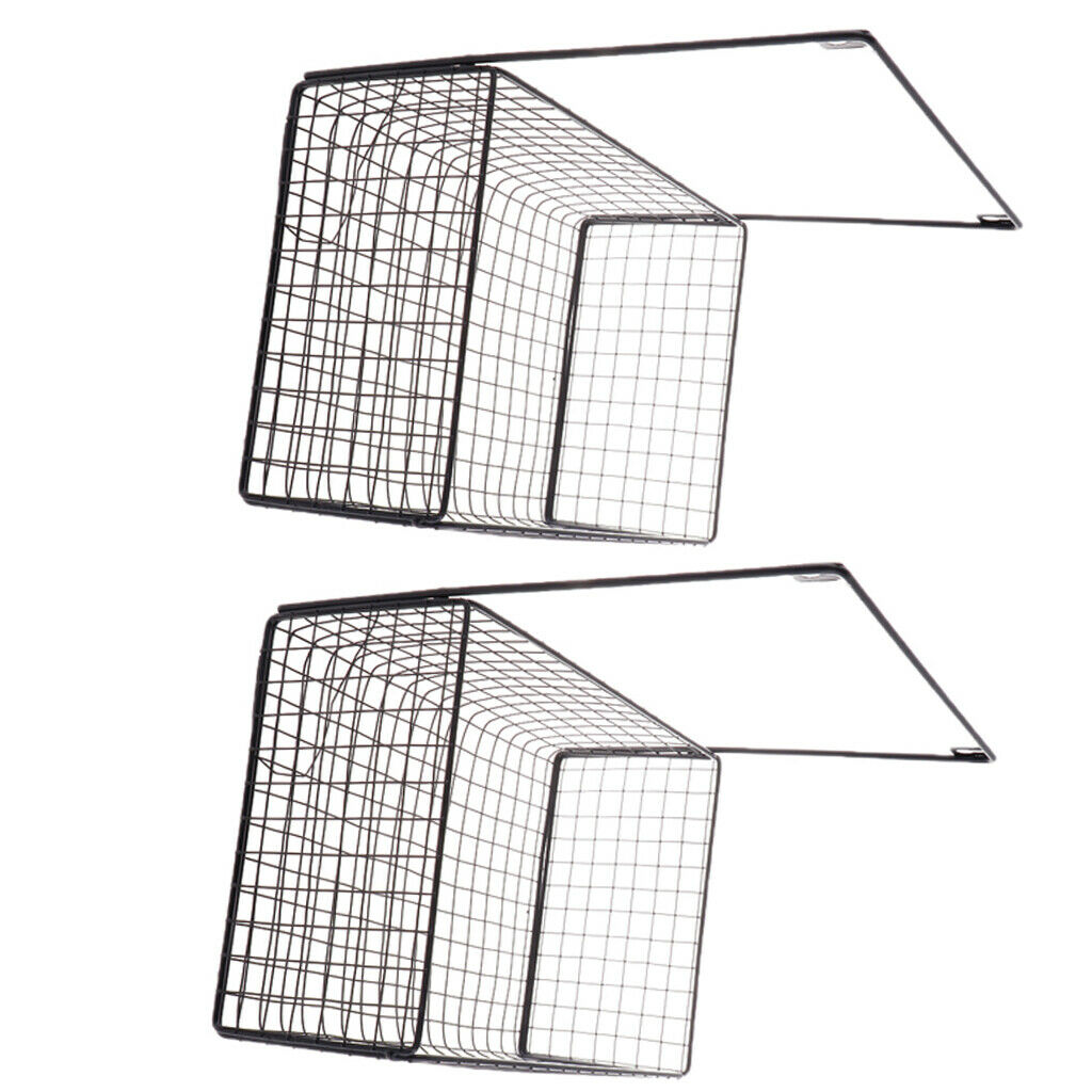 2x Wrought Hanging Storage Basket Kitchen Bedroom Sundries Organizer