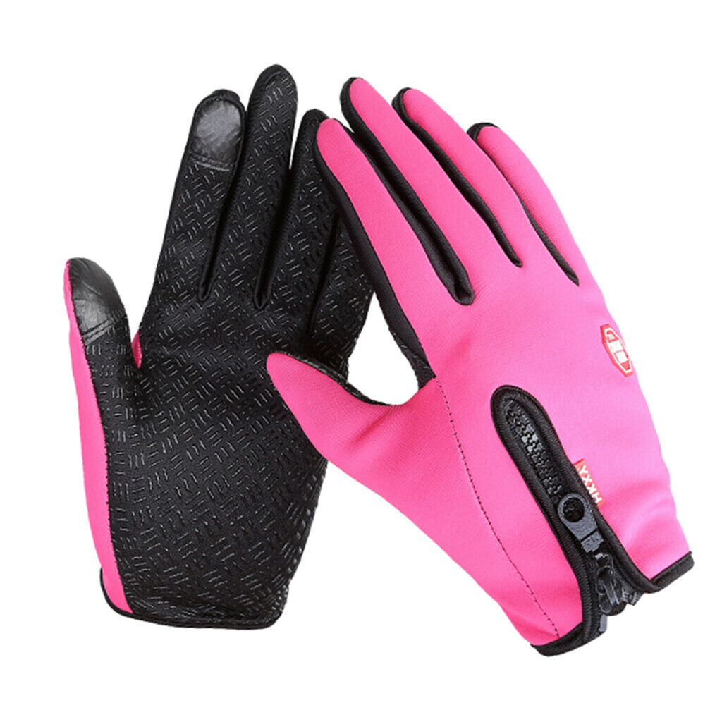 Thermal Windproof Waterproof Winter Gloves Touch Screen Mittens Pink XL