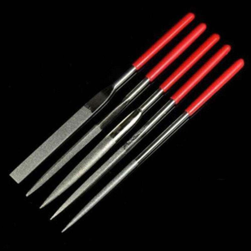 5pcs Metal Needle Files Set Carving Jewelry Diamond Glass Stone Wood Craft Tool