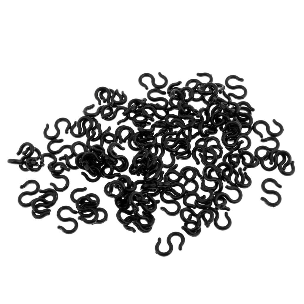 100pcs Bike Brake Gear Cable S- Clips Housing Guides Hose Holder Clamp Ties