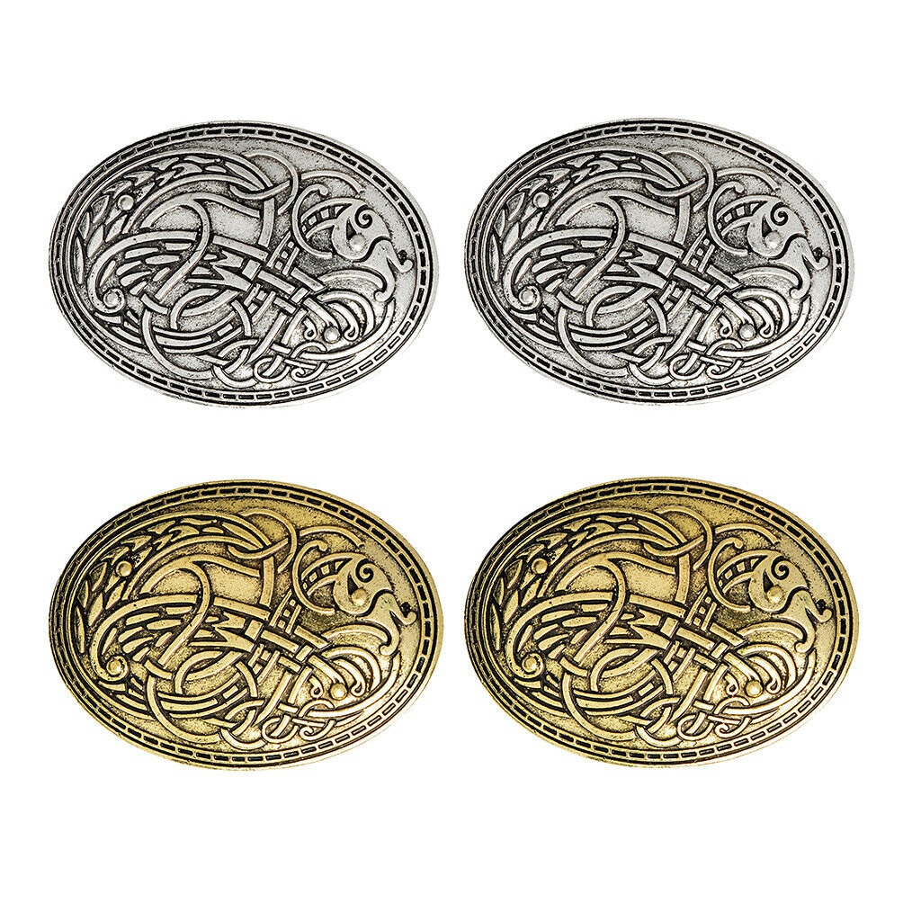 4x Ethnic Viking Brooch Buckle Sweden Scandinavian Celtic Totem Sweater Pins