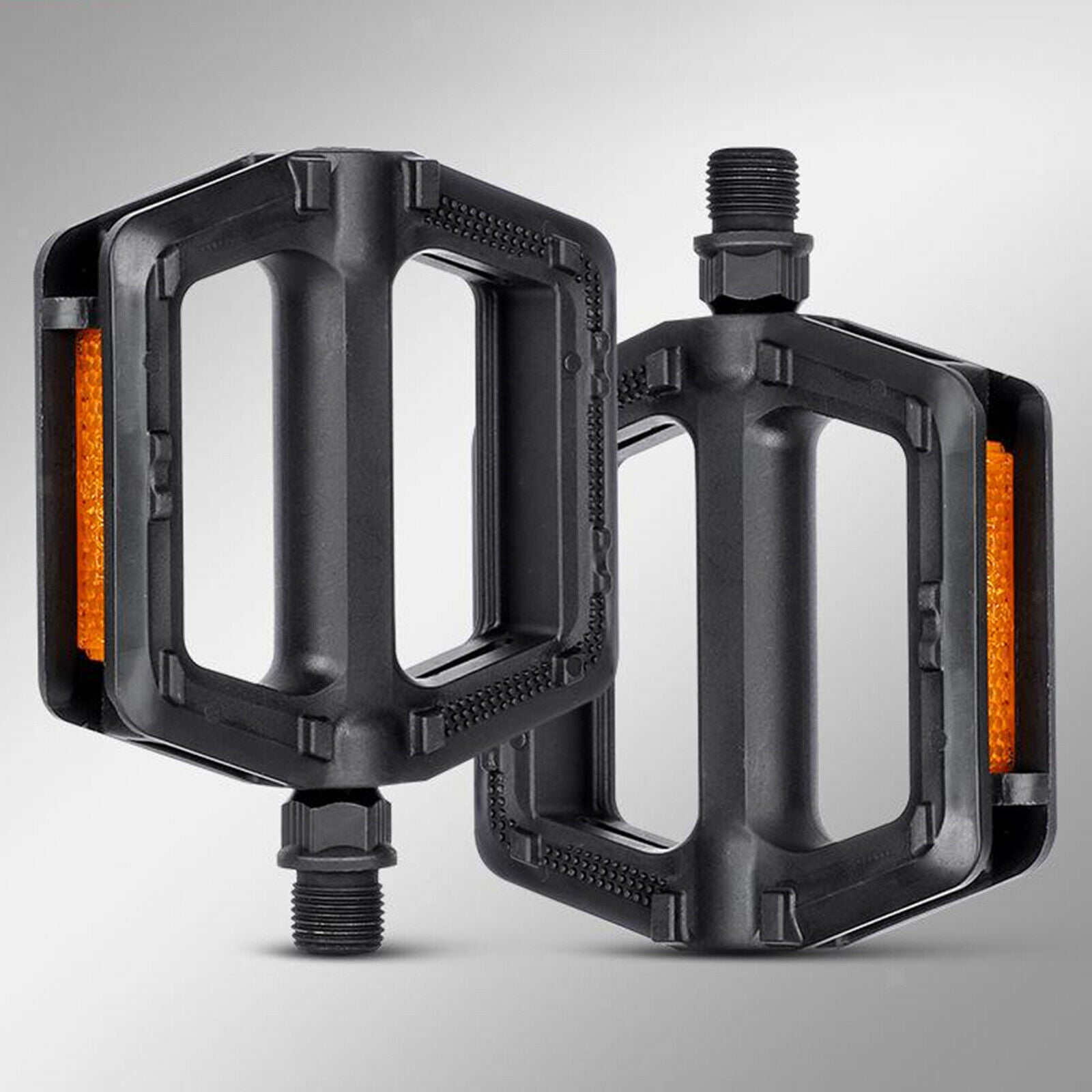Road Mountain Bike Flat Wide Platform Pedals Wide Flat  Sealed Bearing 9/16''