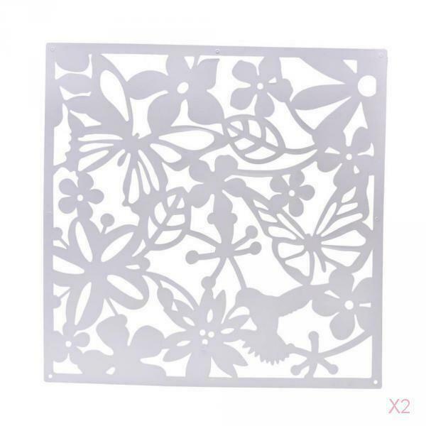 8 Pieces White Bird Flower Hanging Room Divider, Safety PVC Panel Screen, for